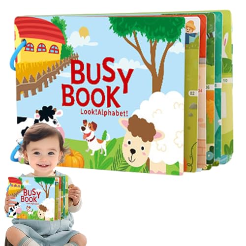 Kids Sticker Books, Zahlenbildungsbücher, Nummernlernaktivitäten, Unterhaltsame Interaktive Aufkleber, Tragbares Reisefreundschaftsdesign, 50 Seiten, Für Reisen, Restaurant, Schule, Zuhause von Buhygn