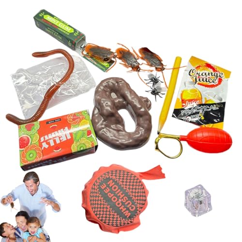 Praktisches Pranks Pack-Spielzeug, Prank Attack Gag Pack, Scherz-Trickkiste, langlebiger Gebrauch, einfach zu bedienen, 20 x 20 cm für Kinder und Erwachsene von Buhygn