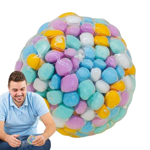 Squeeze Toy Ball, Matschiger Ball Zappet, Reisespielzeug, Entspannungszappell -Accessoire, Leichtes, Quietschendes Design, Blau, Für Erwachsene, Zuhause, Büro, Reisen von Buhygn