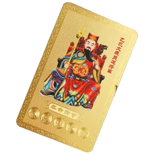 Tai Sui Amulet 2025 Feng Shui-Karte, taoistische Buddha-Karte, Frühlingsfest-Segenskarte, langanhaltender Schutz, Sammelkarte, 8 x 5 x 0,3 cm für glückverheißende Anfänge von Buhygn