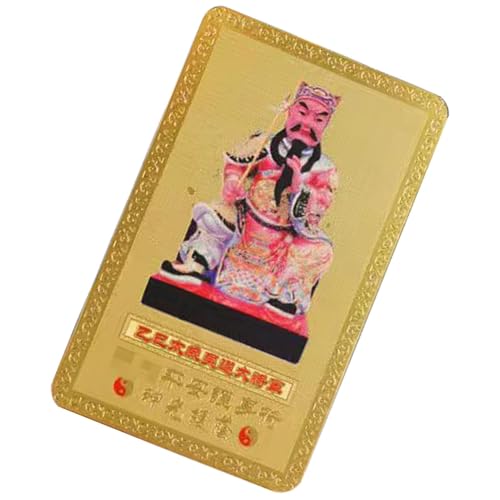 Tai Sui Amulet 2025 Feng Shui-Karte, taoistische Buddha-Karte, Frühlingsfest-Segenskarte, langanhaltender Schutz, Sammelkarte, 8 x 5 x 0,3 cm für glückverheißende Anfänge von Buhygn