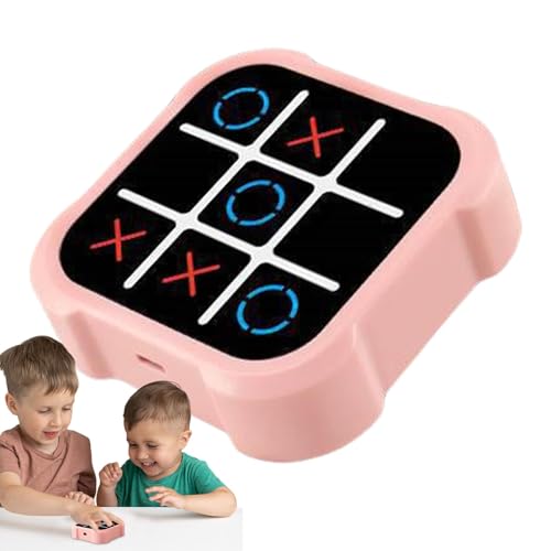 Tic-Tac-Toe-Spiel, Handheld-Puzzlespielkonsole, Crosses-Spiel elektronisch, tragbar und unterhaltsam, Erinnerungen im Flash-, 9 x 9 x 3 cm für Kinder von Buhygn