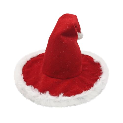 Weihnachten Hexenhut Rot | Urlaubskostüm Hexenhüte | Klassische bequeme Hexenhüte für Partys | Perfekt für Neujahr, Erntedankfest, Ostern & Geburtstage | Festliches Accessoire für alle Anlässe von Buhygn