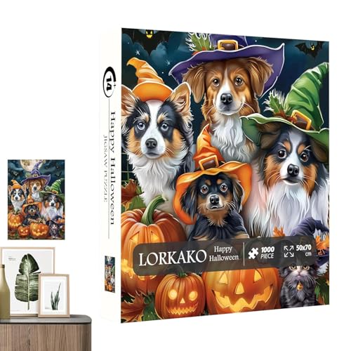 1000 Pieces Halloween Puzzle, Halloween Puzzles 1000 Pieces, 1000 Pieces Jigsaw Puzzles, Board Game for Family Game Night, Interactive Fall Puzzle for Home Decor, Engaging Brain Teaser for All Ages von Buhyujkm