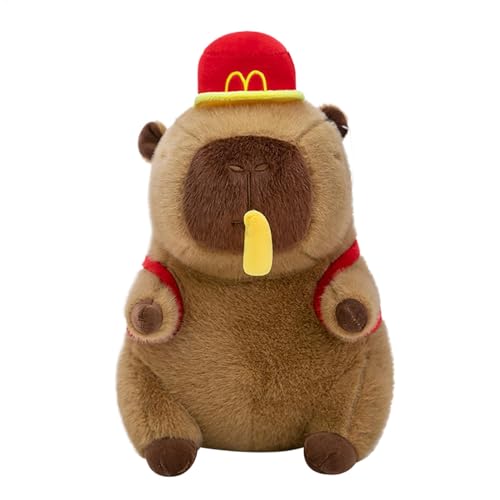 Buhyujkm Capybara Plush Doll, Stuffed Capybara Toy, Capybara Stuffed Animal, Perfect for Game Room or Bedroom Decor, with a Unique French Fries Backpack Design That Kids and Adults Will Love von Buhyujkm