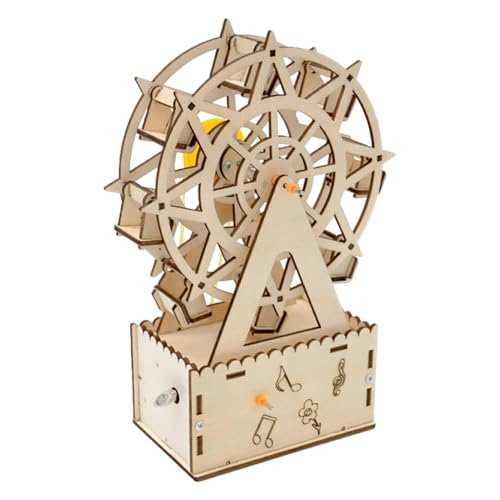 Buhyujkm Ferris Wheel Musical, Creative Rotation Ferris Wheels, Wood Music Box Toys, Creative Rotation Ferris Wheels, Craft Kit Creative Ferris Wheels Set for Christmas Birthday von Buhyujkm