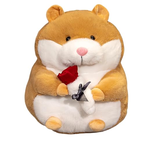 Buhyujkm Hamster Plushies, Cute Hamster Stuffed Animals, Hamster Soft Toy, Plush Hammy Toy, Stuffed Hamster Doll, Cute Hamster Plush Stuffed Toy for Kids, Perfect Present for Young Children von Buhyujkm