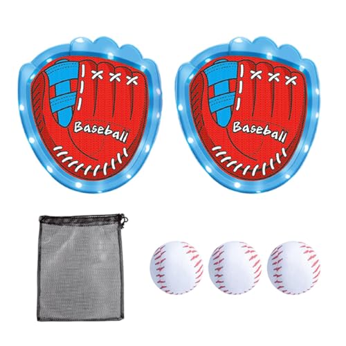 Buhyujkm Sticky Ball Catch Game, Baseball Throwing Game Kit, Baseball Training Toy, Outdoor Catch Game, Outdoor Carnival Sticky Ball Catch Game with Adjustable Straps for Kids and Adults von Buhyujkm