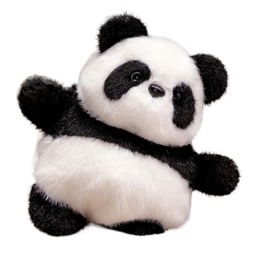 Buhyujkm Weißer Panda, Panda-Stuff-Spielzeug, Panda-Plüschtier, süße Wende-Plüschpuppe, weiches, bequemes Panda-Reißverschluss-Puppenspielzeug für Fensterbänke, Bücherregale von Buhyujkm