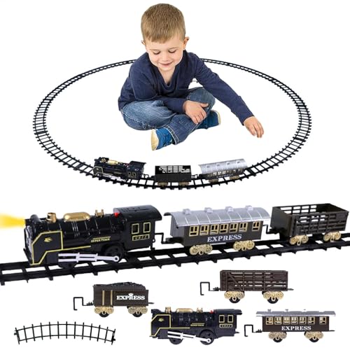 Children's Electric Train Set, Electric Sound and Light Train, Train Track Toy for Kids, Electric Toy Train for Boys and Girls, Sound and Light Train Toy, Baby Train Set with Lights, Train Track Set von Buhyujkm