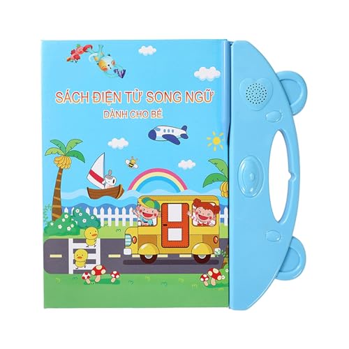 Electronic Talking Book Toy, Phonetic Learning Educational Book, Interactive Sound Pronunciation Books for Toddler Boys Girls (26x23.6x2.6cm), Ideal for Preschool Early Learning von Buhyujkm