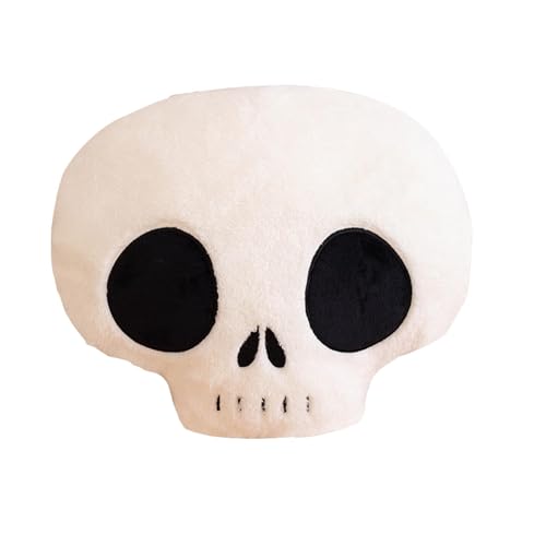 Skull Plush | Skeleton Figure Plush Toy | Plush Pillows | Detailed Embroidery, Perfect for Haunted House Décor, Spooky Parties, or Cozy Halloween Cuddle Toy for All Ages von Buhyujkm