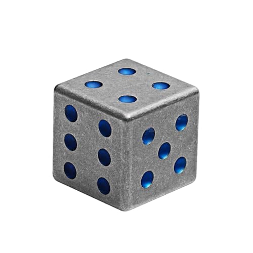 Standard Game Dice, Six-Sided Dice Titanium Alloy Dice, Interactive Desk Toys, 14mm Small Dice, Gray Six Sided Dice Interactive Toys, Titanium Alloy Family Game Dice for Kids Adults von Buhyujkm