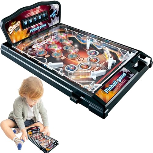 Table Electric Pinball Machine, Tabletop Pinball Toy, Portable Pinball Machine, Electric Pinball Game, Pinball Machine For Kids, Pinball Machine For Adults, Reflex Game Pinball, Interactive Pinball Ga von Buhyujkm