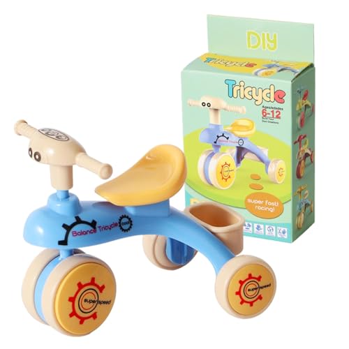 Toy Tricycle, Creative Inertia Vehicle, Push and Go Toy, Fine Motor Skill Toy, Cartoon Tricycle, Kids Push Toy, Assembly Vehicle Toy, Tricycle for Boys and Girls, von Buhyujkm