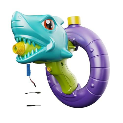 Water Squirt Toy, Cute Dinosaur Shark Electric Water Soakers, Rechargeable Leakproof Pool Toy, 900ml Tank, Summer Outdoor Party Favors for Swimming Pool, Park, Beach von Buhyujkm