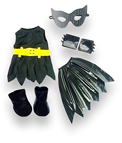 Build your Bears Wardrobe Teddybär-Kleidung passt Build a Bear Teddies Girl Hero Fledermaus Kostüm Halloween (schwarz) von Build your Bears Wardrobe