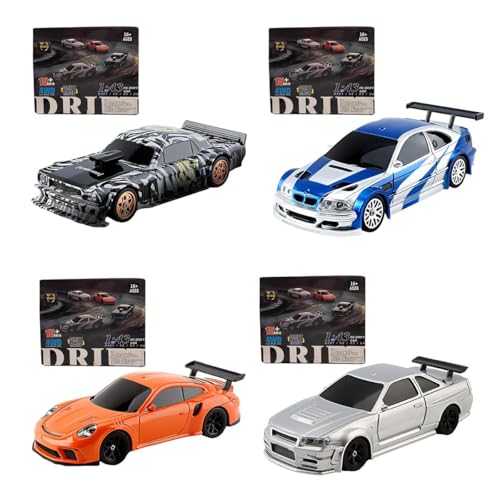 BuildCubes 1/43 Drift RC Auto Mini, RC Drift Car RC Drift Auto RC Sportwagen, 2.4G Vollproportional Mini RC Racing Drift Auto Modell RC Racing Auto, Spielzeug Geschenke -Gyroskop RTR von BuildCubes