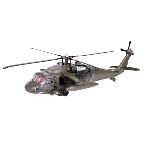 BuildCubes 1/64 Black Hawk Hubschrauber Statisches Display Modell mit Soundeffekten, Black Hawk Helikopter Modell, Arme Hubschrauber Modell, Spielzeug Geschenk für Erwachsene -RTF von BuildCubes