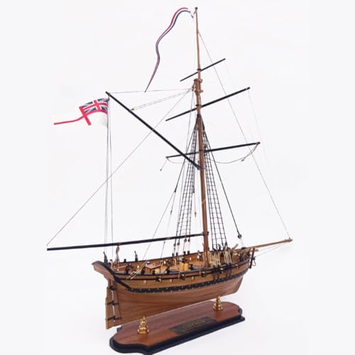 BuildCubes 3D Holzpuzzle Erwachsene, 1/64 Königliche Marine Patrouillenschiff 3D Holz Modell Bausatz, 3D Holzpuzzle 1830 Segelschiff Steampunk Schiff 3D Puzzle Holz, Geschenk -KIT von BuildCubes