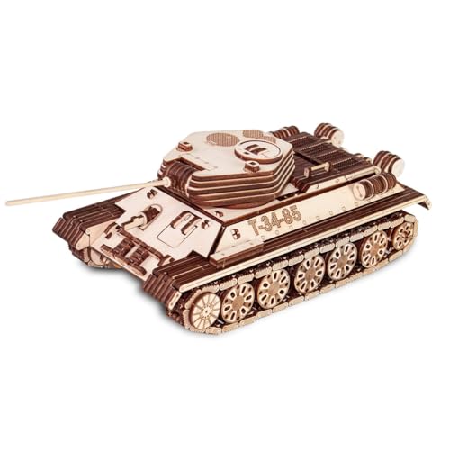 BuildCubes 3D Holzpuzzle für Erwachsene, Mechanisch Militär T-34-85 Panzer 3D Holz Modell Bausatz, 965 Teile Holzpuzzle Panzer 3D Puzzle Holz Tank Handwerk Spielzeug Geschenk -KIT BuildCubes 3D Holzpuzzle für Erwachsene, Mechanisch Militär T-34-85 Panzer 3D Holz Modell Bausatz, 965 Teile Holzpuzzle Panzer 3D Puzzle Holz Tank Handwerk Spielzeug Geschenk -KIT von BuildCubes