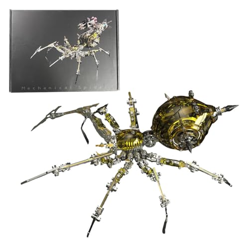 BuildCubes 3D Metall Puzzle Erwachsene, Steampunk Mechanisch Spinne 3D Puzzle Metall Modellbausatz Tier, 602PCS DIY Montage Spider Modell Kit Desktop Spielzeug Geschenk, KIT Version BuildCubes 3D Metall Puzzle Erwachsene, Steampunk Mechanisch Spinne 3D Puzzle Metall Modellbausatz Tier, 602PCS DIY Montage Spider Modell Kit Desktop Spielzeug Geschenk, KIT Version von BuildCubes