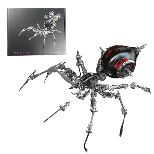BuildCubes 3D Metall Puzzle Erwachsene, Steampunk Mechanisch Spinne 3D Puzzle Metall Modellbausatz Tier, 602PCS DIY Montage Spider Modell Kit Desktop Spielzeug Geschenk, KIT Version BuildCubes 3D Metall Puzzle Erwachsene, Steampunk Mechanisch Spinne 3D Puzzle Metall Modellbausatz Tier, 602PCS DIY Montage Spider Modell Kit Desktop Spielzeug Geschenk, KIT Version von BuildCubes