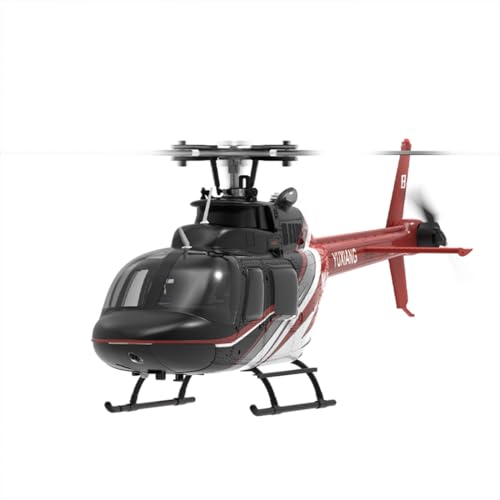 BuildCubes F08 1/27 206 RC Hubschrauber, 2.4G 6CH RC Helikopter Outdoor Indoor, Hobby RC Flugzeuge Bürstenloser Direktantrieb 3D/6G Flybarless, RC Militär Luftfahrzeug Geschenke -RTF von BuildCubes