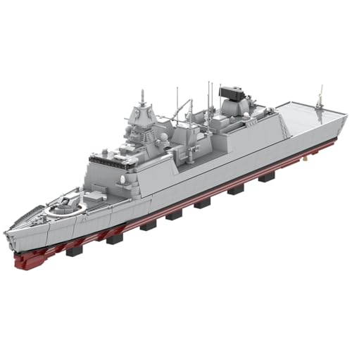 BuildCubes F802 Technik Schiffe Militär Bausatz, MOC Militär Schlachtschiff Bausteine Battleship, 2703Teile Technik Kriegsschiffe Klemmbausteine Konstruktionsspielzeug Geschenk von BuildCubes