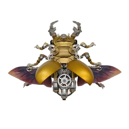 BuildCubes Käfer 3D Metall Puzzle Erwachsene, Silberhornkönig Steampunk Mechanisch Insekt 3D Puzzle Metall Modellbausatz Tier, DIY Montage Giraffen Hirschkäfer Modell Kit Spielzeug -KIT BuildCubes Käfer 3D Metall Puzzle Erwachsene, Silberhornkönig Steampunk Mechanisch Insekt 3D Puzzle Metall Modellbausatz Tier, DIY Montage Giraffen Hirschkäfer Modell Kit Spielzeug -KIT von BuildCubes