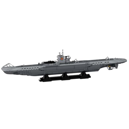 BuildCubes Technik Submarine Schiffe Militär, VII U-Boote Bausteine MOC Militär Schlachtschiff, 4562Teile Technik Kriegsschiffe Klemmbausteine Konstruktionsspielzeug Geschenk von BuildCubes