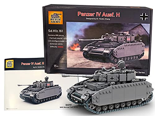 Buildarmy WW2 Panzer IV AUSF. H Medium Panzer Baustein Modell Construction Set von Buildarmy