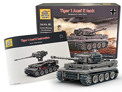 Buildarmy WW2 Tiger 1 Deutsche Panzer 1:33 Baustein Modell Construction Set von Buildarmy