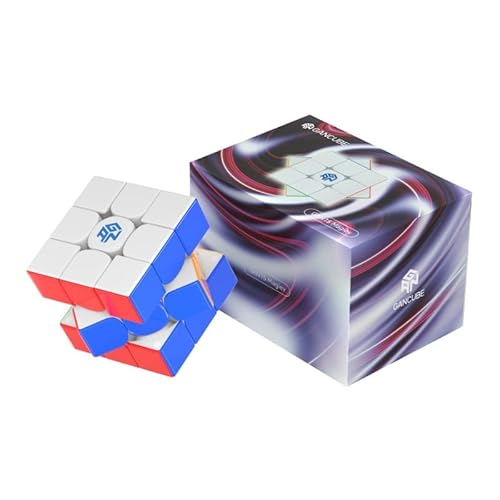 Bukefuno GAN 15 Maglev UV 3x3 Magnetischer Zauberwürfel Speed Puzzle GAN15 Maglev UV 3x3 Stickerless Cube Magic GAN15 M UV 3x3x3 Gans 56mm Würfel 2024 Flaggschiff (UV-beschichtet glänzend) von Bukefuno