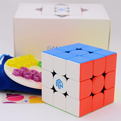 Bukefuno GAN 356 M Standard Version 3x3 Magnetic Speed Magic Cube Stickerless GAN356 M with Extra GES 3x3x3 Speed Puzzle Cube GAN 356M Magic (Standard Ver. 2020) von Bukefuno