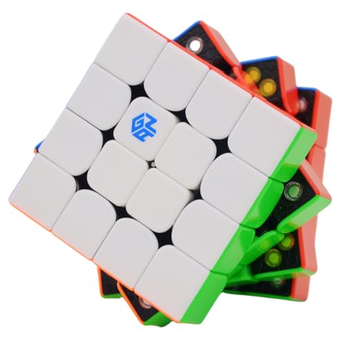 Bukefuno GAN 460 M 4x4x4 Würfel Puzzle Stickerless Gans 460M 4x4 Magnetisches Geschwindigkeitspuzzle GAN460 Würfel von Bukefuno