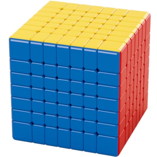 Bukefuno MoYu Meilong 7x7 V2, Zauberwürfel, 2023 MFJS 7x7 V2 Magic Moyu Speed Puzzle,Würfel Stickerlos Meilong 7x7x7 V2 Cube Klassenzimmer Speed Spielzeug von Bukefuno