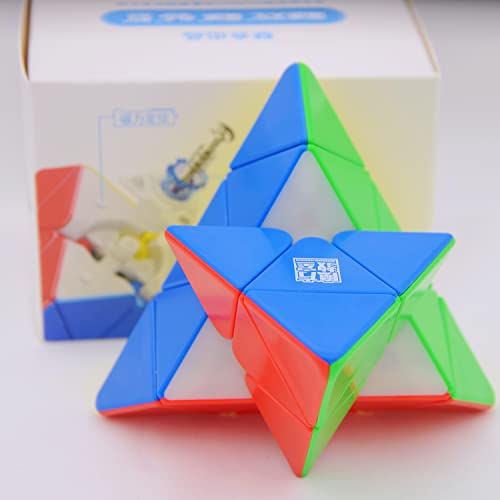 Bukefuno MoYu RS Pyraminx Magnetic 3x3 MFJS Magic Speed Puzzle Cube moyu R S Pyramid M Stickerless (2022 Magnetic) von Bukefuno