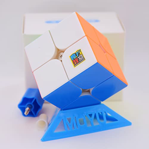 Bukefuno MoYu RS2M 2022 2x2 Magnetischer Speed Cube Stickerless Magic MFJS RS 2M 2x2x2 Puzzle Cube Moyu RS2M 2x2 2022 Speed RS2 M Cube von Bukefuno