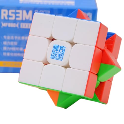 Bukefuno MoYu RS3M V5 3x3 Magnetischer Dual Adjustment-Zauberwürfel 2023 Speed Magic Cube Moyu RS3M V5 3x3x3 Stickerlos MFJS Speed Würfel RS3 M V5 Puzzle von Bukefuno