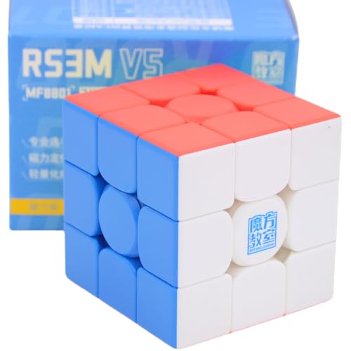 Bukefuno MoYu RS3M V5 3x3 Magnetischer Zauberwürfel 2023 Speed Magic Cube Moyu RS3M V5 3x3x3 Stickerlos MFJS RS3 M V5 Speed Würfel Puzzle von Bukefuno