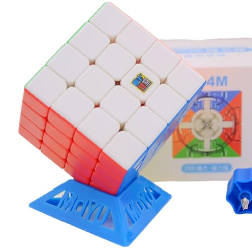 Bukefuno MoYu RS4M 2020 4x4 Magnetischer Speed Zauberwürfel RS4 M Magnetisch 4x4 Magic Würfel Stickerlos RS4M 4x4x4 Puzzle Magic Cube von Bukefuno