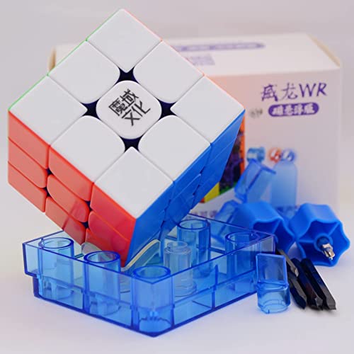 Bukefuno MoYu Weilong WRM 2021 MagLev 3x3 Magnetic WR M 2021 Moyu 3x3 Magic Flagship Version Stickerless 3x3 Cube Speed von Bukefuno