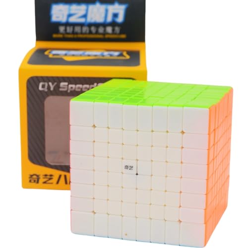 Bukefuno QY 8x8 Zauberwürfel Stickerlos Speed Magic Cube Puzzle 2021 QY 8x8x8 70MM Puzzle Würfel QY 8x8 Speed Würfel von Bukefuno