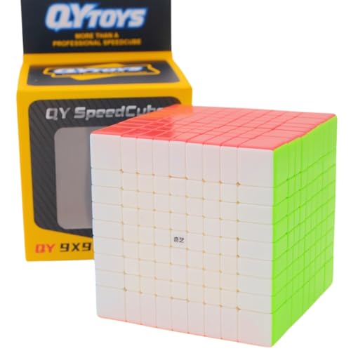 Bukefuno QY 9x9 Speed Zauberwürfel Puzzle Magic Cube Stickerlos 2021 QY 9x9x9 Würfel 75MM von Bukefuno