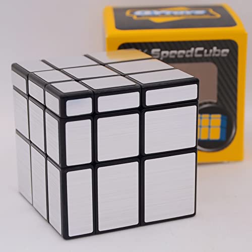 Bukefuno QY Toys Mirror 3x3 Blocks Silver Cube Magic Puzzle 3x3x3 Speed Mirror Silver Version Cube von Bukefuno