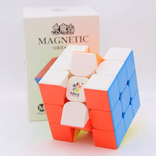 Bukefuno Yuxin Little Magic 3x3 Magnetischer Magic Speed Zauberwürfel, YuXin Little Magic M 3x3x3 Puzzle Würfel, stickerlos Magic Cube von Bukefuno