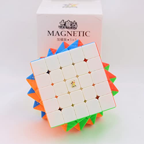 Bukefuno Yuxin Little Magic 5x5 Magnetic Magic Speed Cube YuXin Little Magic M 5x5x5 Puzzle Cubes Stickerless Magic Cube von Bukefuno