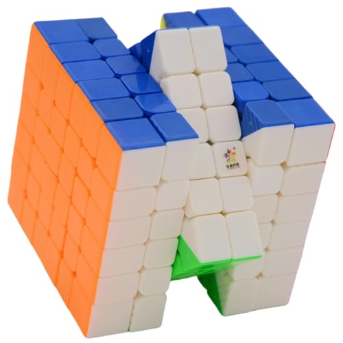 Bukefuno Yuxin Little Magic 6x6 Magnetischer Magic Speed Zauberwürfel, YuXin Little Magic M 6x6x6 Puzzle Würfel, stickerlos Magic Cube von Bukefuno