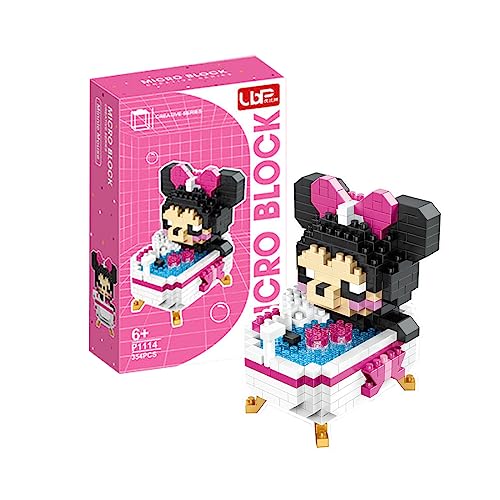 Micro Building Blocks, Building Blocks Set, 354 PCS Classic Cartoon Anime Mini Bausteine, rosa Micro Bausteine, Nano Micro Mini Blockiert DIY-Spielzeug Für Kinder Und Erwachsene von Bukezudang